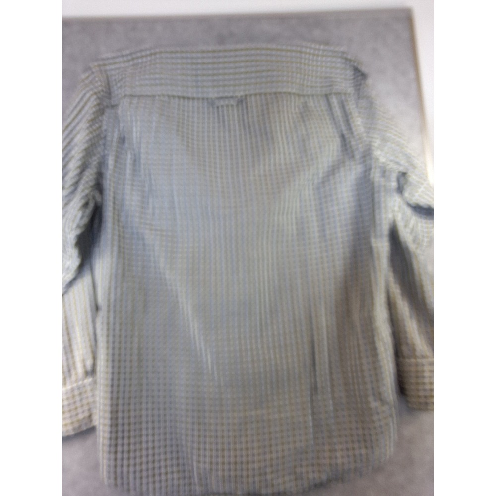 SCOTTeVEST Mens Performance Plaid Short Sleeve Shirt Blue White Hidden Pockets M